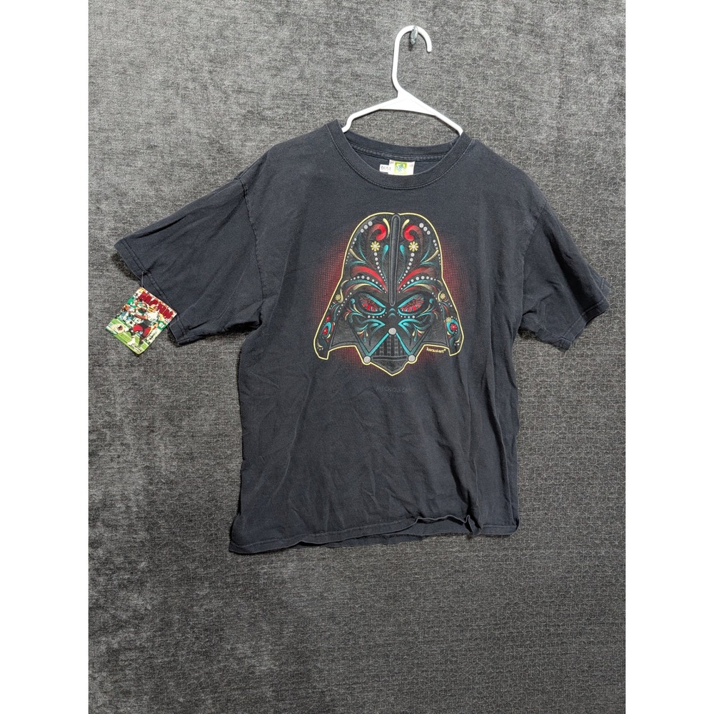Karani Art Darth Vader Sugar Skull Graphic T-Shirt Mens Large Black Star Wars